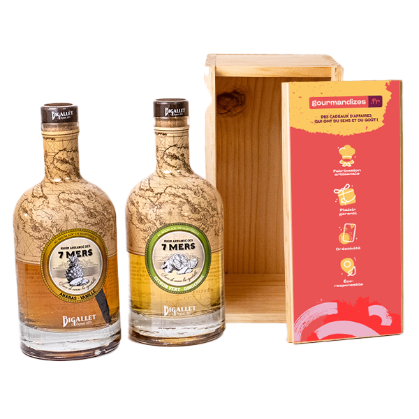 Coffret bois rhum arrange - Bigallet