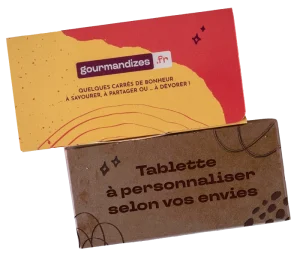 Tablette de chocolat, packaging et tablette personnalisés, Chocolaterie de Marlieu